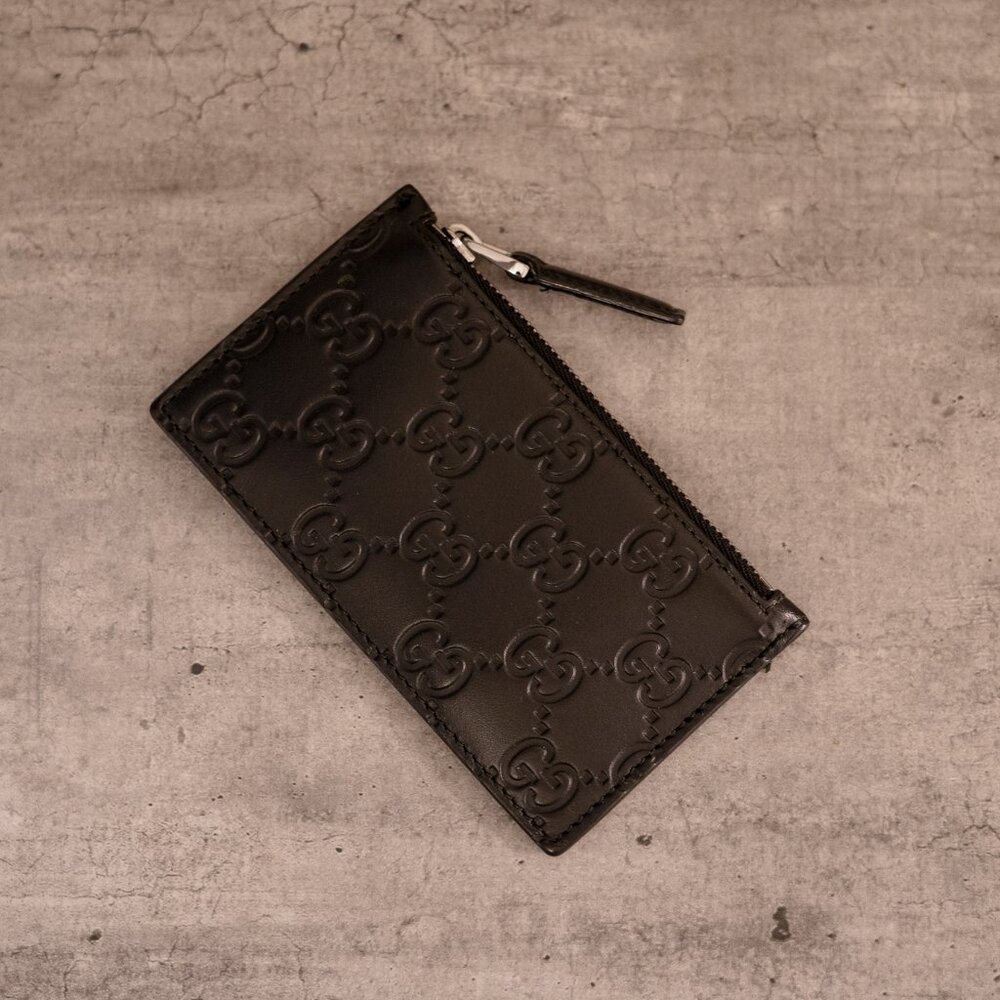 Gucci Guccissima Wallet with Zipper in Black - Picture 2 of 4